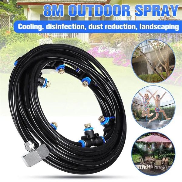 

watering equipments 6/8m outdoor mist coolant system water sprinkler garden patio cooling spray kits systems drop