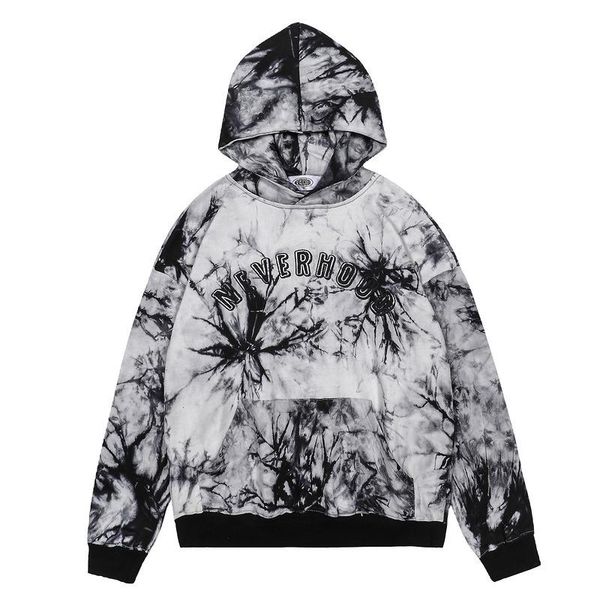 

men's hoodies & sweatshirts men hip hop streetwear sweatshirt hoodie tie dye camouflage letter print harajuku cotton casual pullover ho, Black