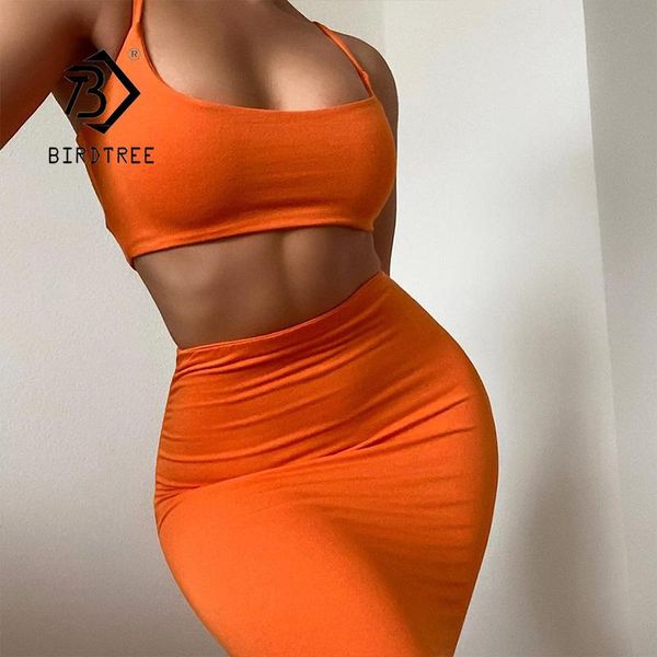 

women's tracksuits summer fashion two piece set midi dress sleeveless tank club party women milk shreds dresses d16605x, Gray