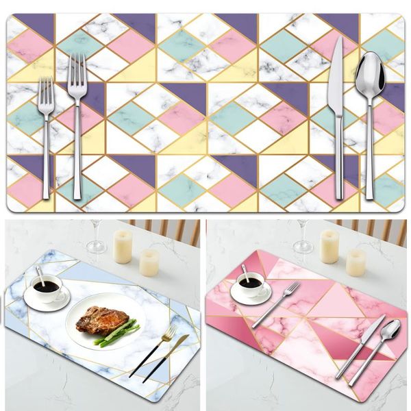 

mats & pads placemat kitchen tableware pad pu leather heat insulation durable bar mat accessories