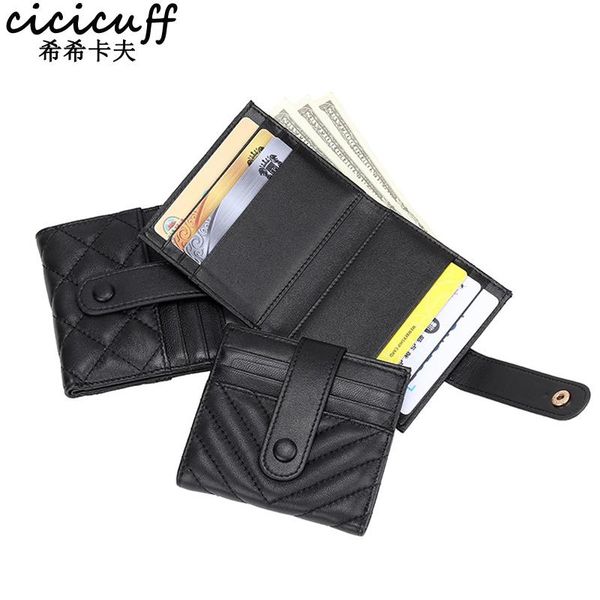 

wallets men short id case coin holder sheepskin leather wallet thin mini purse hasp women pocket billfold, Red;black
