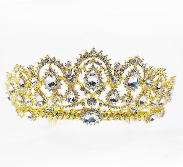 

hair clips & barrettes fashion tiaras jewelry accessories for women bridal wedding crowns simple alloy diamond-studded dress headwear, Golden;silver