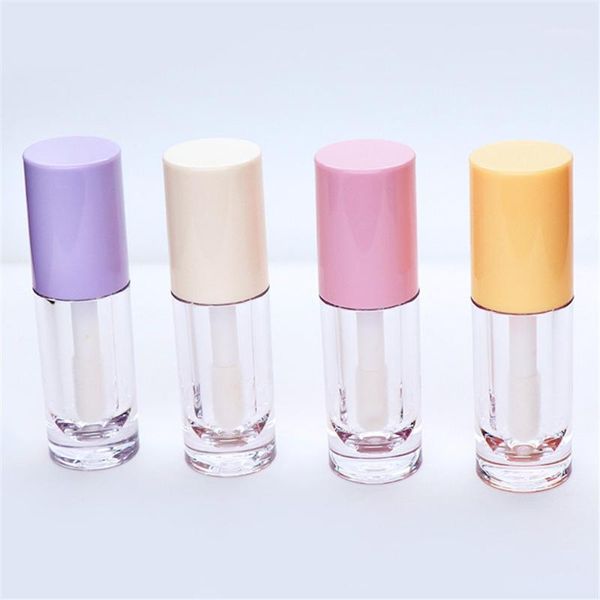 

storage bottles & jars 6.5ml empty lip gloss tube diy plastic elegant transparent bottle liquid lipstick container round lipgloss