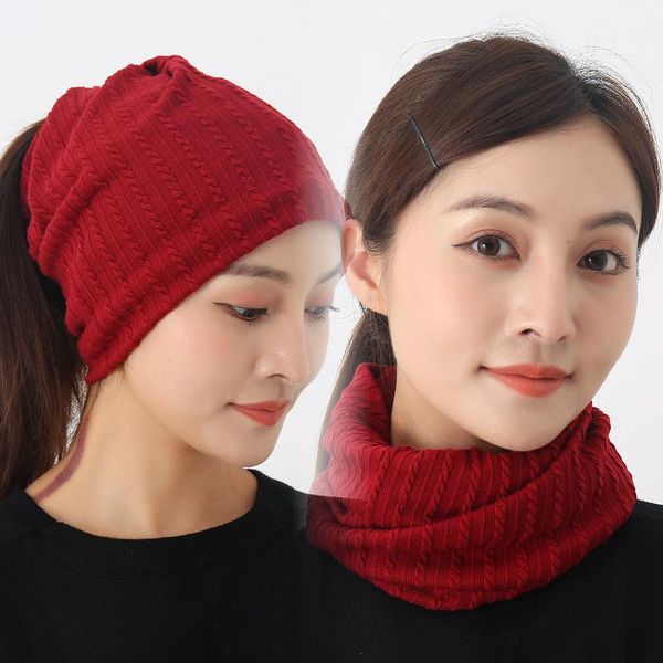 

scarves winter double layer elastic pullover fake collar warm scarf for women neck buff twiste headscarf balaclava female snood bib q64, Blue;gray