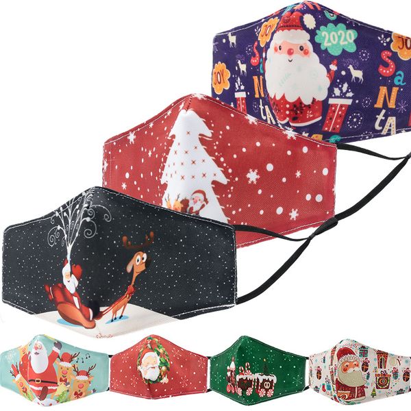 Bambini Natale Alce Cartoon Maschera per il viso Babbo Natale Tenere al caldo Maschere per il viso Maschere antipolvere per adulti Forniture per la protezione della casa BH5148 WLY