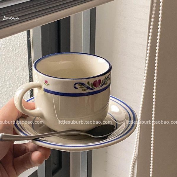 

cups & saucers retro korean coffee cup cute personalised fashion european porcelain breakfast tazza colazione and saucer bl50bd