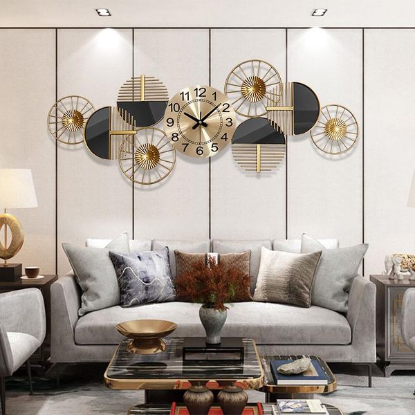 

american light luxury clock living room modern simple art fashion wall watch household creative wall clock