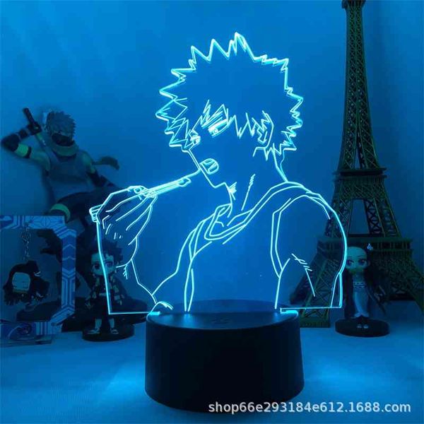 

my hero college 3d animation nightlight creative bedroom decorative lights