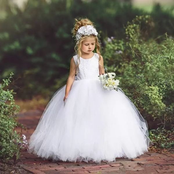 

2021 flower girls dresses jewel sleeveless ruffle custom made cute girls ball gown girl' pageant, White;blue