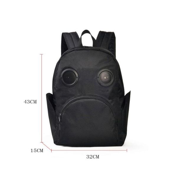 

backpack nylon bluetooth speaker large capacity daypack travel bookbag teenagers student schoolbag c90e