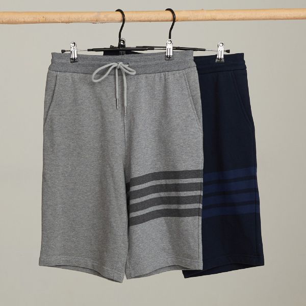 

summer new tb yarn dyed shorts 4-bar 5-point guard middle sports leisure pants fashion brand, White;black
