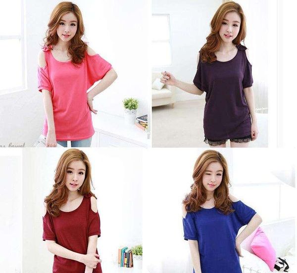 

women's t-shirt red 2021 women shirt 8 style cotton short sleeve, White
