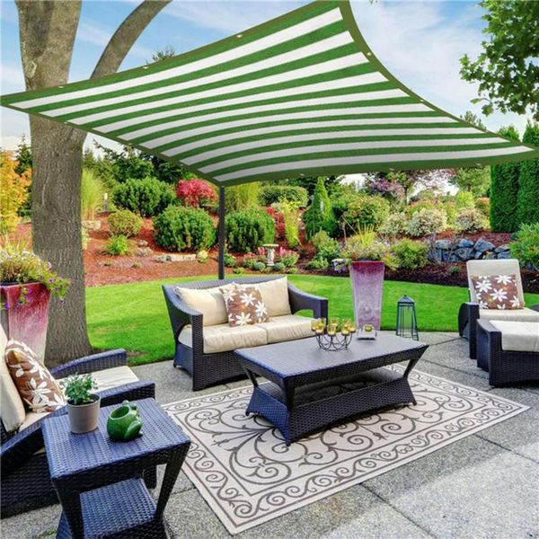 

shade 2x2m/2x3m striped balcony privacy shielding net outdoor camping car swimming pool canopy no nylon rope accessories