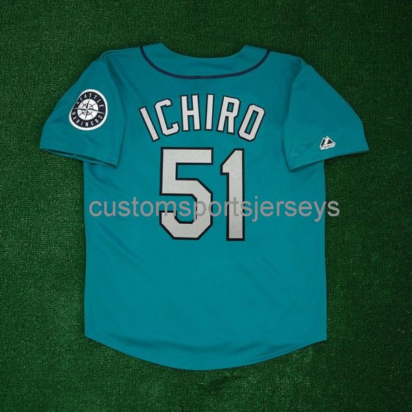 

men women youth embroidery ichiro suzuki teal jersey all sizes, Black