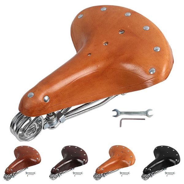 

bike saddles bicycle saddle pure cowhide handmade seat custion sport cycling