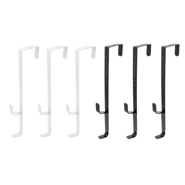 

hooks & rails 6pcs removable iron hangers clothes storage premium door