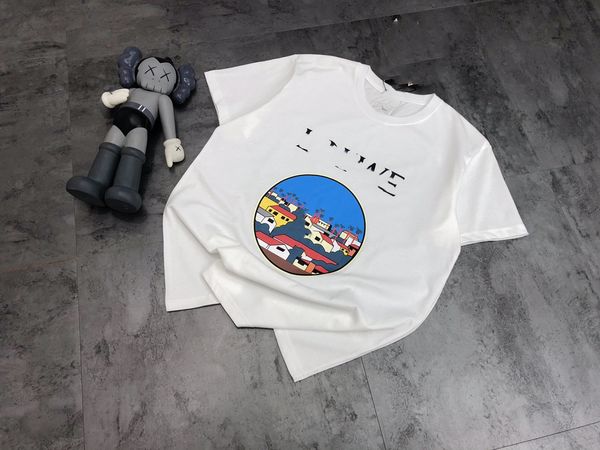 

loe + 2021 summer short sleeve women's trend cartoon resort t-shirt, White