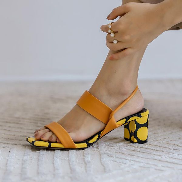 

sandals fanyuan summer est multicolour women back strap thick high heels pums night club party shoes woman, Black