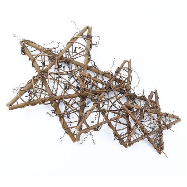 

10/15/20cm artificial flowers for wall rattan star frame wreaths christmas decoration for home diy handmade door hanging qylded