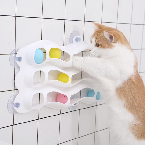 

cat toys three-layer track ball with suction cup pet interactive puzzle toy
