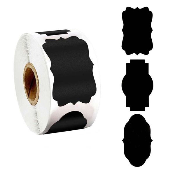 

gift wrap 300pcs/roll blank chalkboard labels sticker for kitchen canning mason spice jars
