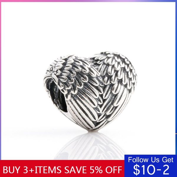 

pandach genuine 925silver angel wings wings charm charm for original bracelets diy womens jewelry cmc527, Bronze;silver