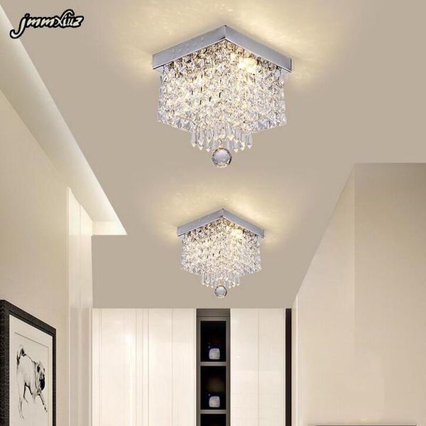 

ceiling lights jmmxiuz led crystal chandeliers lamps square luminaria teto for alley staircase hallway abajur lighting fixtures