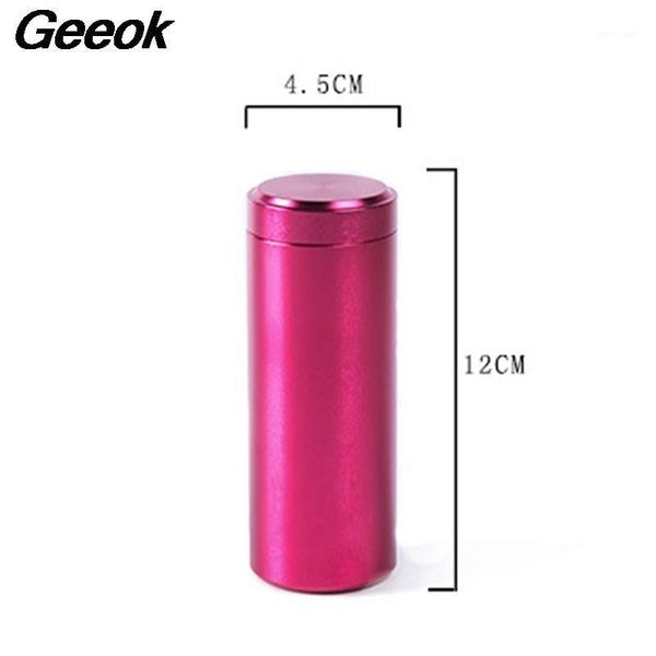 

pc portable travel airtight small proof container stash jar metal aluminum sealed