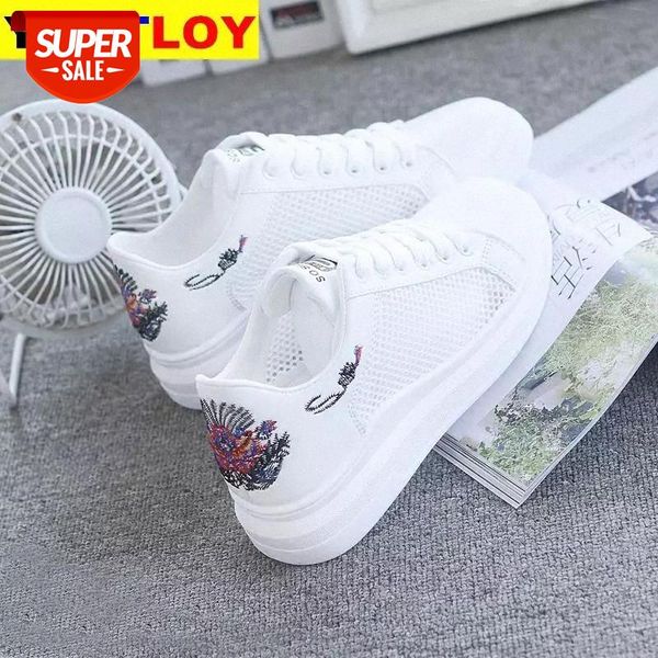 

women casual shoes summer spring flats fashion breathable vulcanization lace-up sneakers mesh (air mesh) zapato mujer platafo #l73h