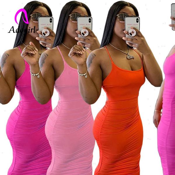 

rosy pleated backless dress women spaghetti strap bodycon night club dresses elegant robe ete femme clothes long sundress, Black;gray