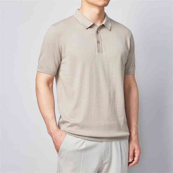 

2021 new short sleeve lapel t-shirt men's polo print paul 77011, White;black