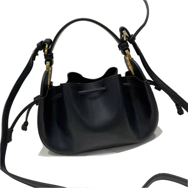 

fashionable women's dumpling bag shoulder bag multiple back methods messenger cow leather with drawstring design is suitable for cute a
