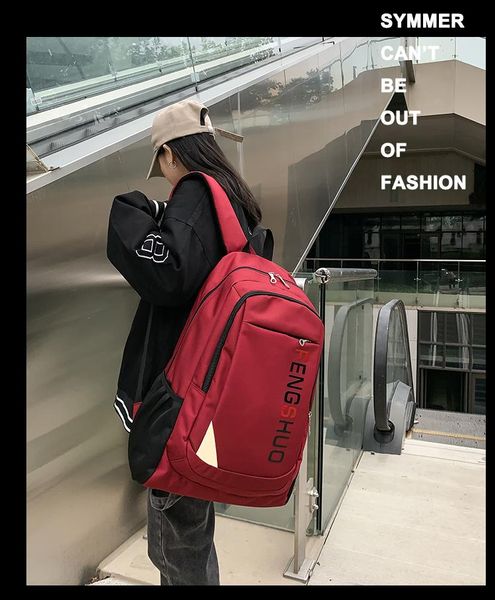 

backpack wj2743 casual large-capacity campus school bag boys college students fashion business travel computer