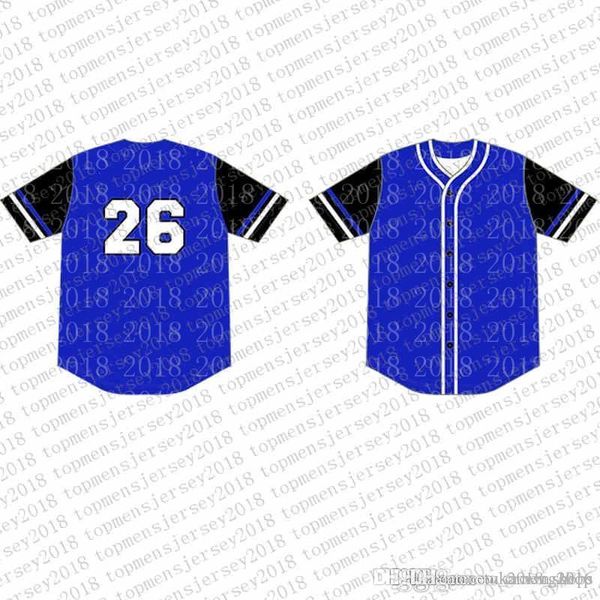 

2020 custom baseball jerseys mens embroidery logos jersey wholesale any name any number size m-xxl 69, Blue;black