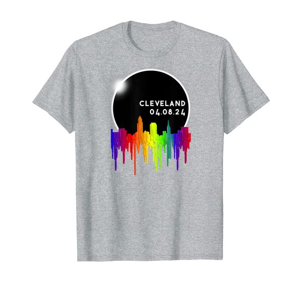 

total solar eclipse ohio - april 8th, 2024 t-shirt, White;black