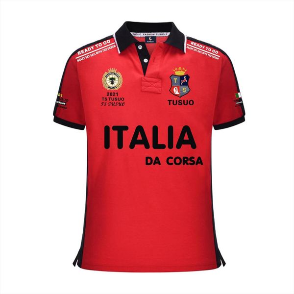 

italy shirts embroidered cotton mens polos short camisas summer clothing plus size xxl xxxl 4xl 5xl 6xl, White;black