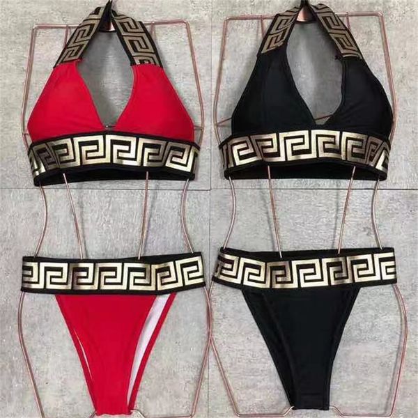 

fashion solid color thong brazilian bikini two-piece swimsuit female plus size swimsuit hanging neck bikini set simple swimsuit low-waist tw, White;black