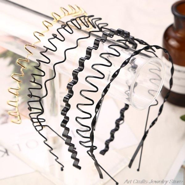 

other event & party supplies women metal alloy hairband spring wave metallic color elastic hair hoop iron craft twist braided wash fa
