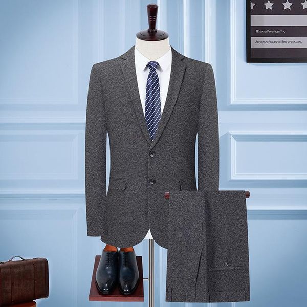

men's suits & blazers 2021 spring and autumn casual business professional coats trousers waistcoats, White;black