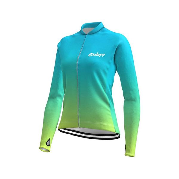

racing sets ciclopp fashion long-sleeved cycling jersey, thin autumn sun-proof and breathable, professional clothing team, Black;blue