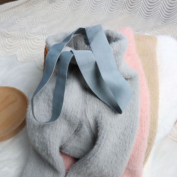 

ins children's imitation mink hair with velvet strap leggingssda7, Blue