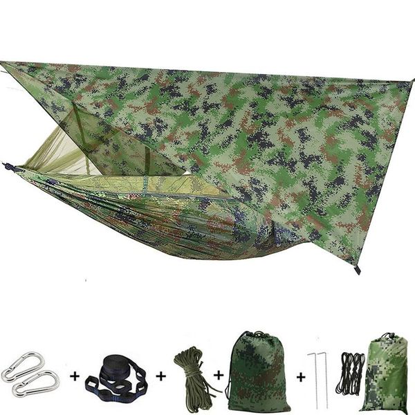 

camp furniture 2021 camping hammock with mosquito net portable tent waterproof lightweight nylon for hiking outdoor travel survival