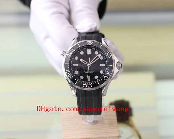 

2021 sea ceramic bezel business watches aqua 007 terra men sport wristwatches james bond boss master mens watch d1062, Slivery;black