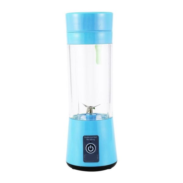 

usb rechargeable, small blender single serve, personal size blender handheld sized travel juicer cup 380ml blue