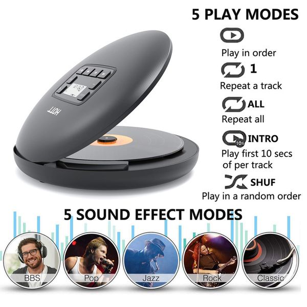 

cd204 rechargeable cd player bluetooth portable cd player with rechargeable battery led display personal cd walkman to enjoy music