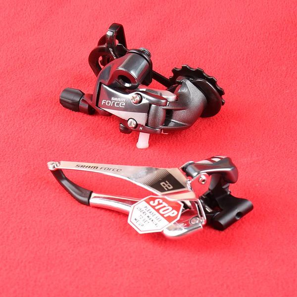 

bike derailleurs force 22 2x11 speed road bicycle groupset front rear derailleur short/middle cage kit