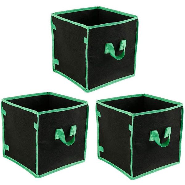 

grow bags soft sided felt square plant growing bags for vegetables planter with reinforced handles