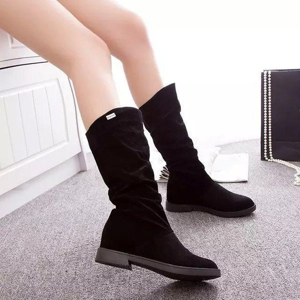 

boots 2021 autumn winter fashion black temperament red riding female