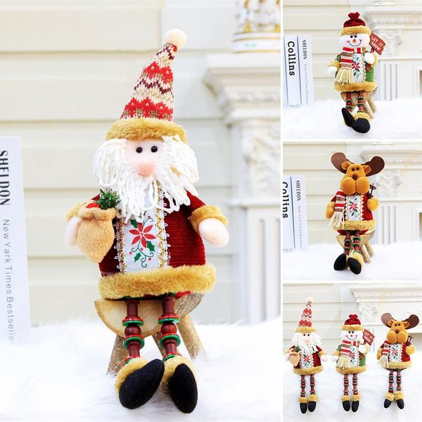 

christmas decorations kids plush toy super soft flannel santa claus snowman deer doll charm cute kid gift year halloween decor