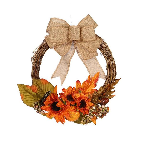 

decorative flowers & wreaths artificial vine rattan frame christmas decorations home garden diy door hanging floral